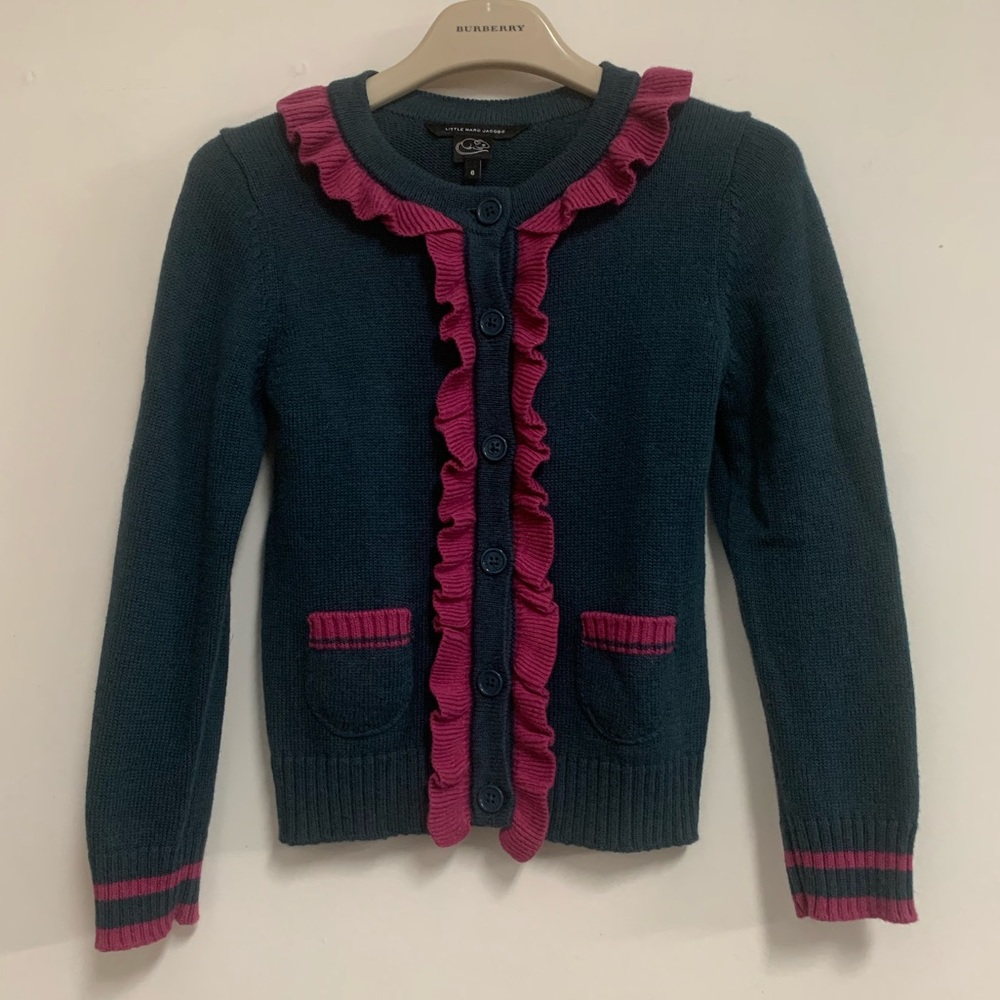 Little Marc Jacobs ruffle trim cardigan